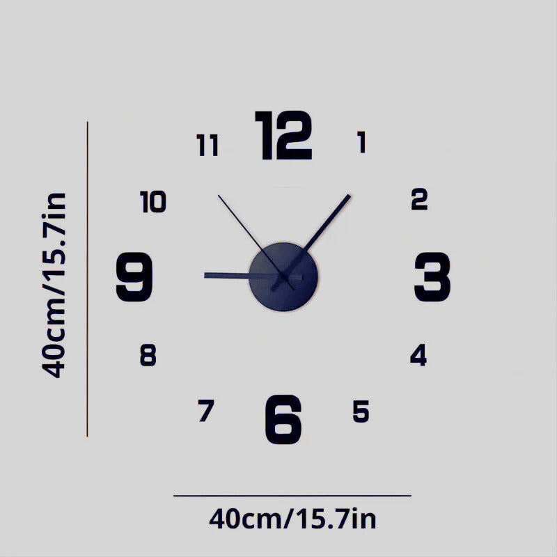 3D Frameless Wall Clock