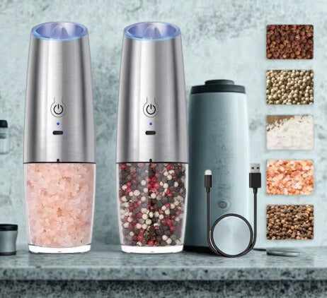Electric Salt & Pepper Grinder, USB Rechargeable
