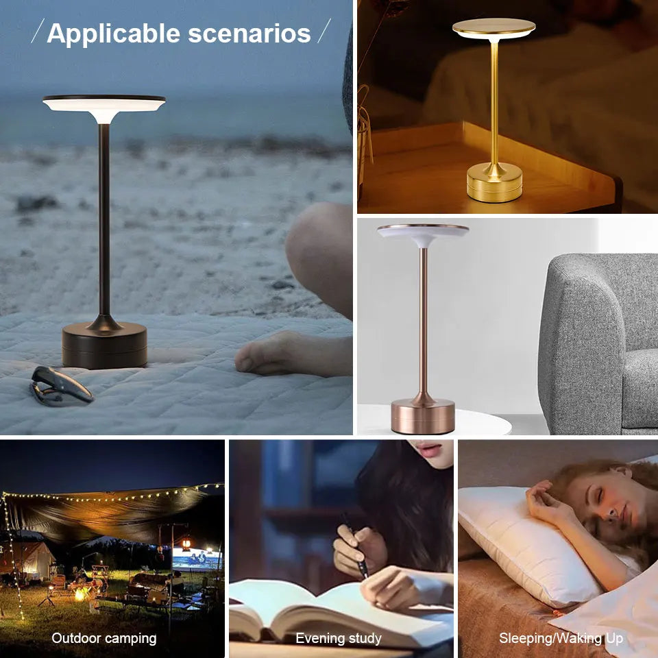 Touch Sensor LED Table Lamp USB Rechargeable
