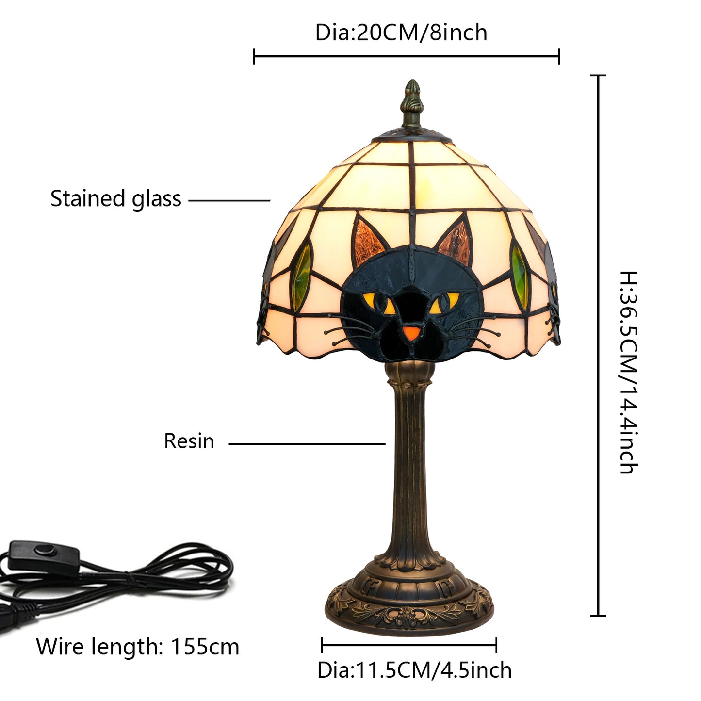 Cute Black Cat Table Lamp Bedroom Decor