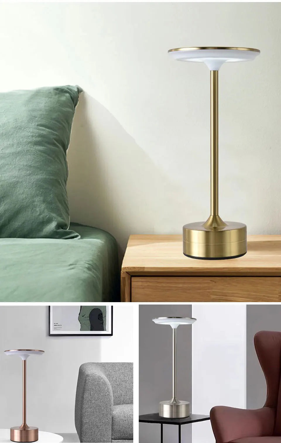 Touch Sensor LED Table Lamp USB Rechargeable