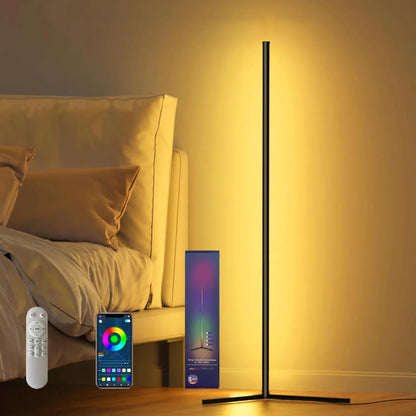 RGB LED Corner Floor Lamp With Music Sync
