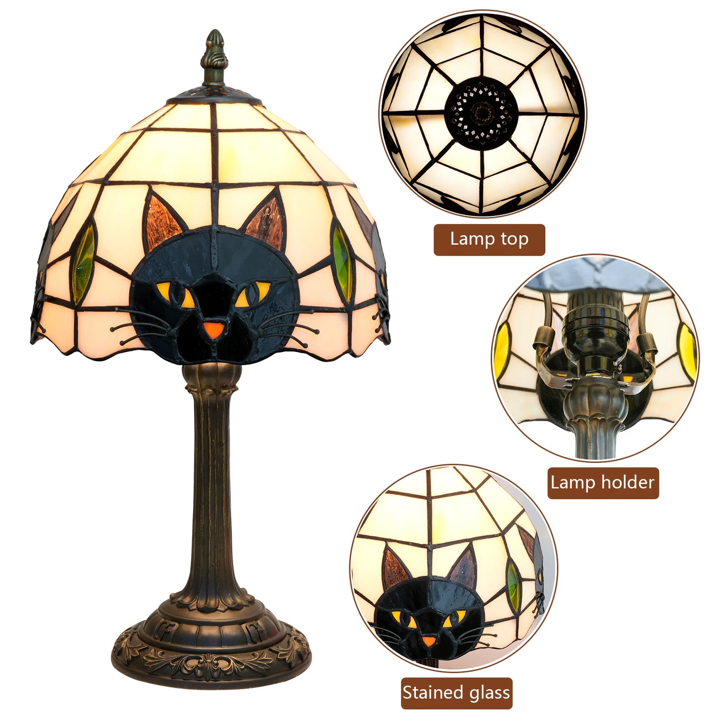 Cute Black Cat Table Lamp Bedroom Decor