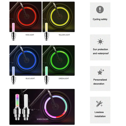 LED Bicycle Valve Light Motion Sensor Tire Light