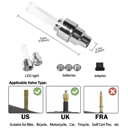LED Bicycle Valve Light Motion Sensor Tire Light