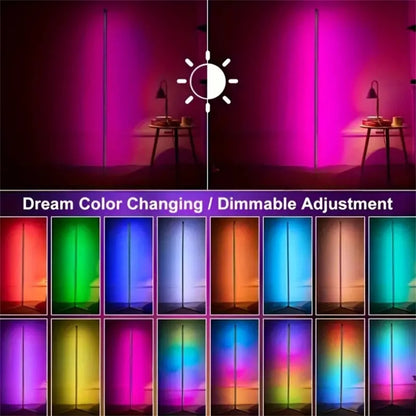 RGB LED Corner Floor Lamp With Music Sync