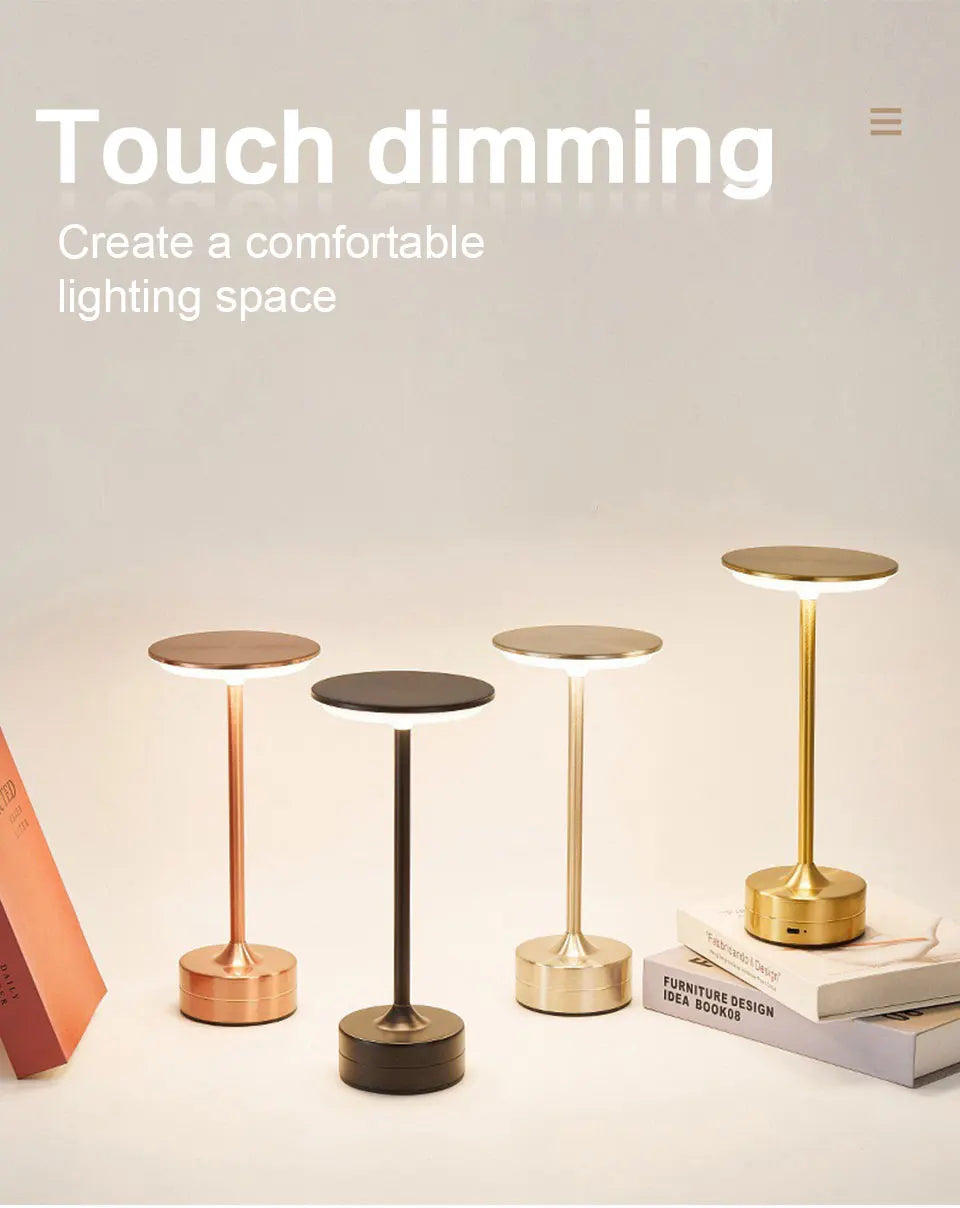 Touch Sensor LED Table Lamp USB Rechargeable
