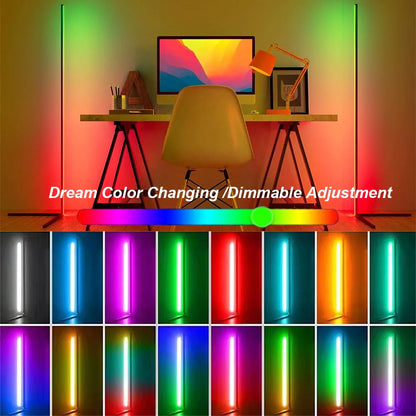 RGB LED Corner Floor Lamp With Music Sync