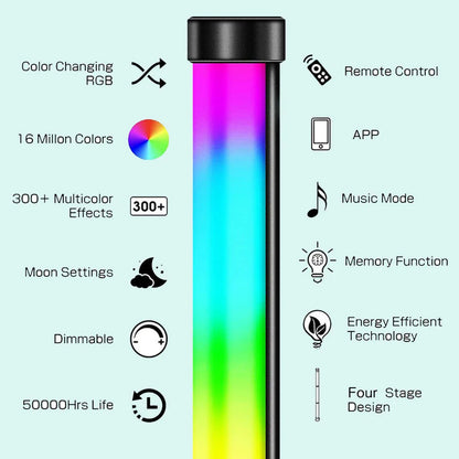 RGB LED Corner Floor Lamp With Music Sync