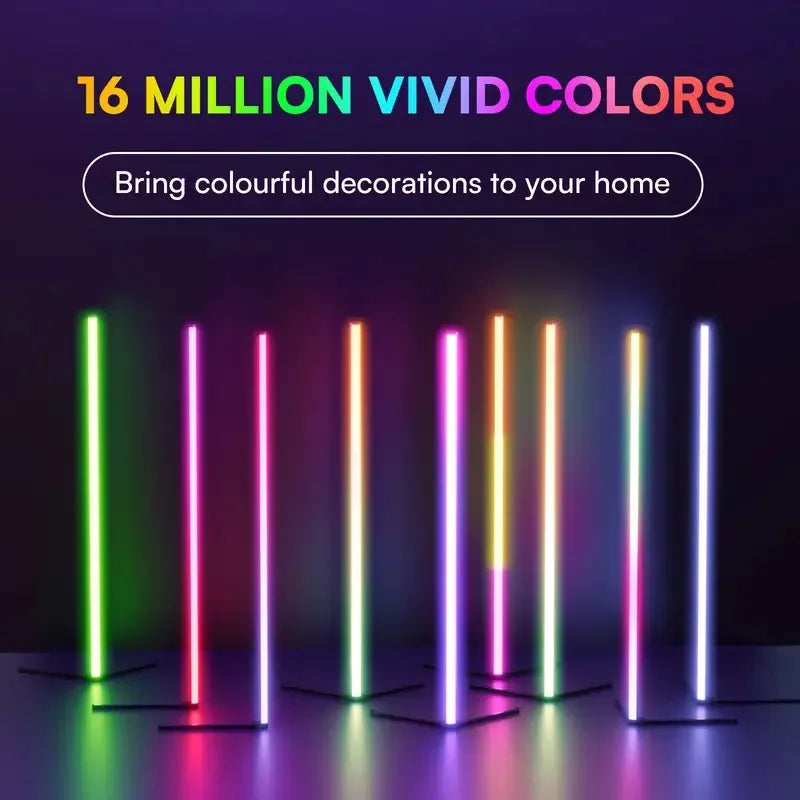 RGB LED Corner Floor Lamp With Music Sync