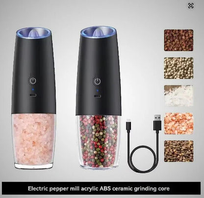 Electric Salt & Pepper Grinder, USB Rechargeable