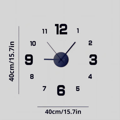 3D Frameless Wall Clock