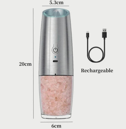 Electric Salt & Pepper Grinder, USB Rechargeable